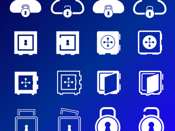 Free safe nature lock vector